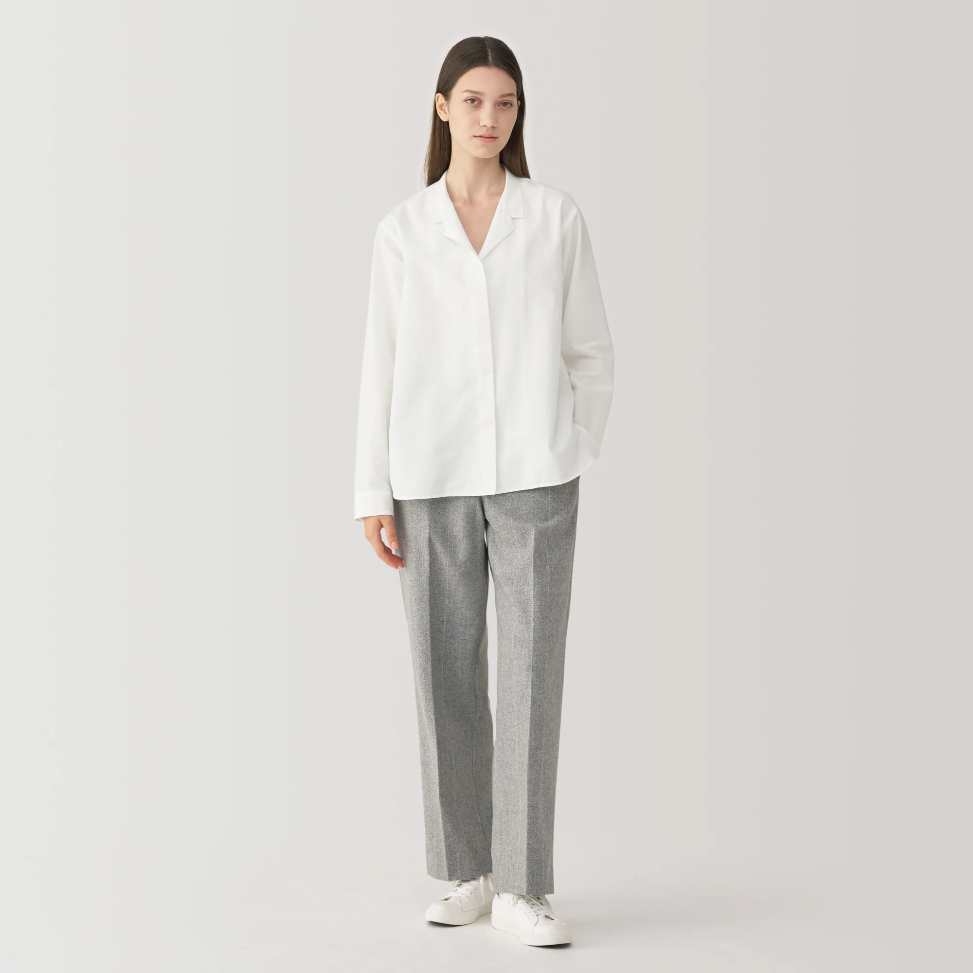 Labo Women's Silk Blend Open Collar Shirt - Image 3