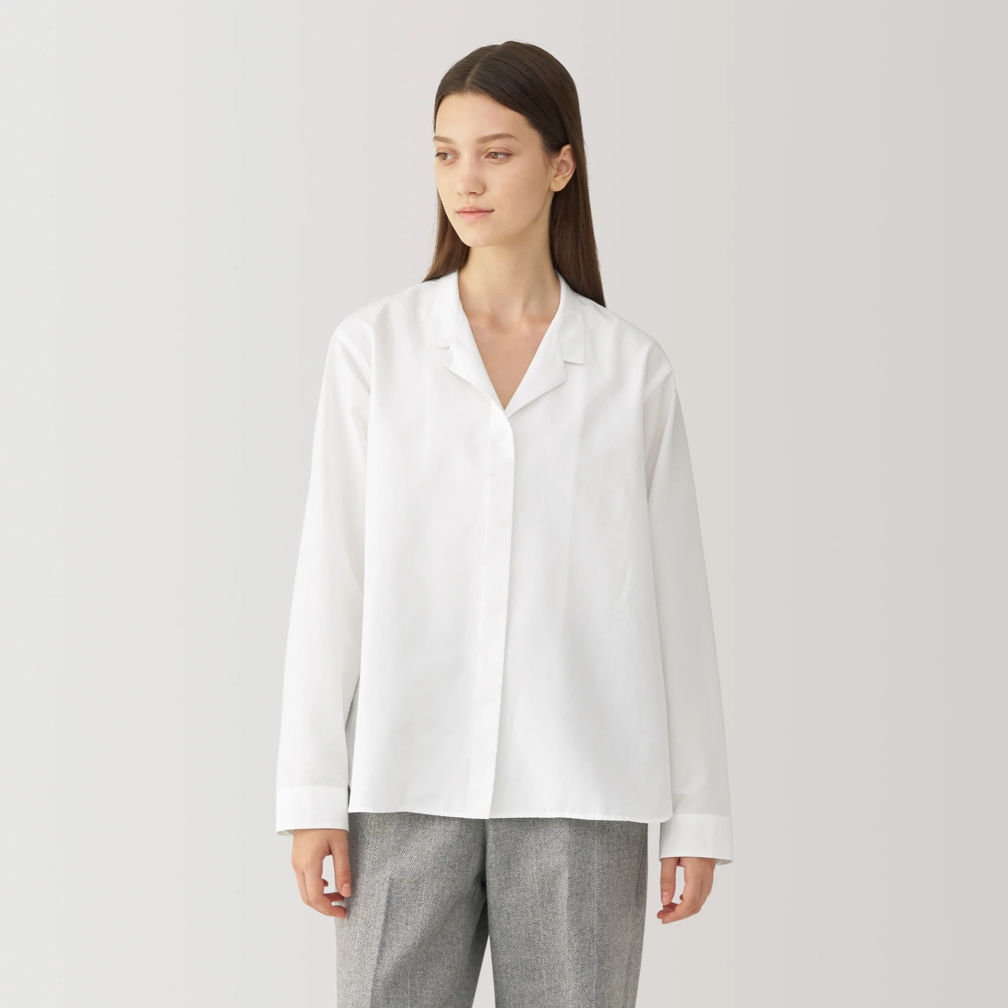Labo Women's Silk Blend Open Collar Shirt - Image 4