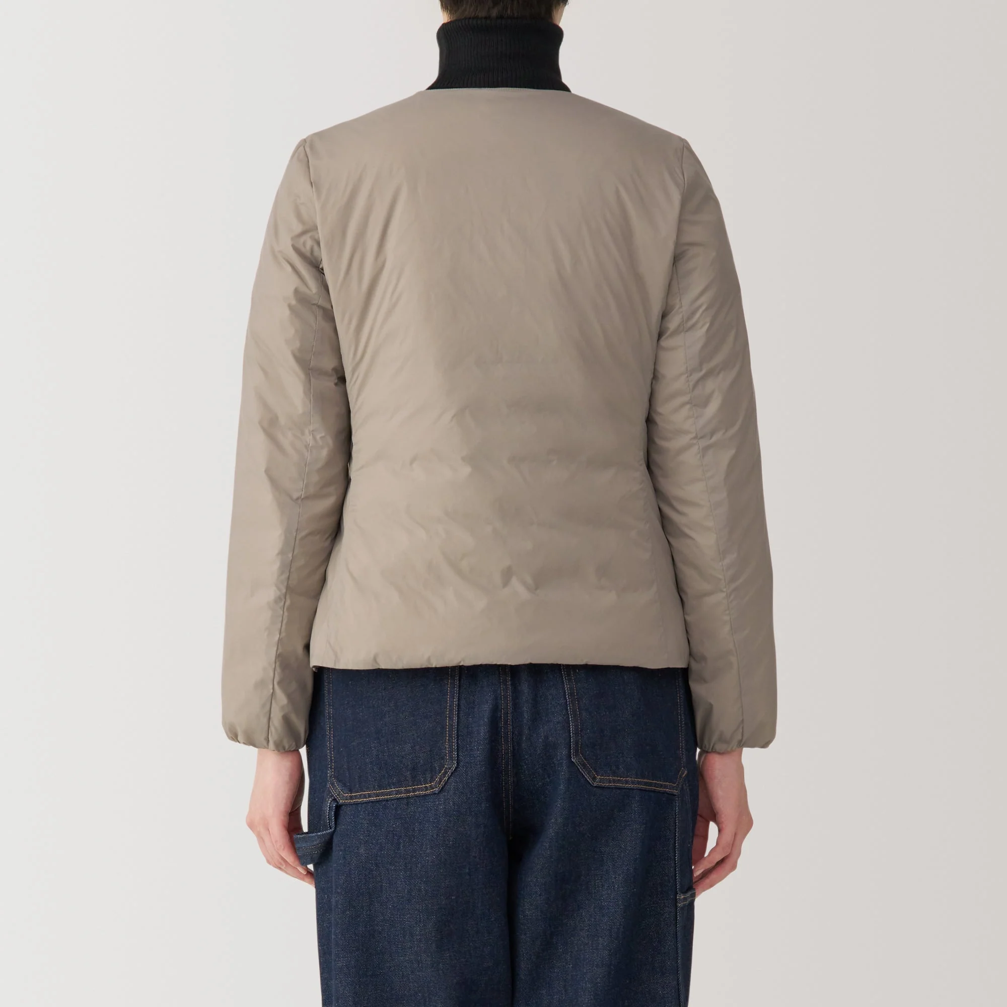 Women's Lightweight Down Collarless Jacket - Image 6