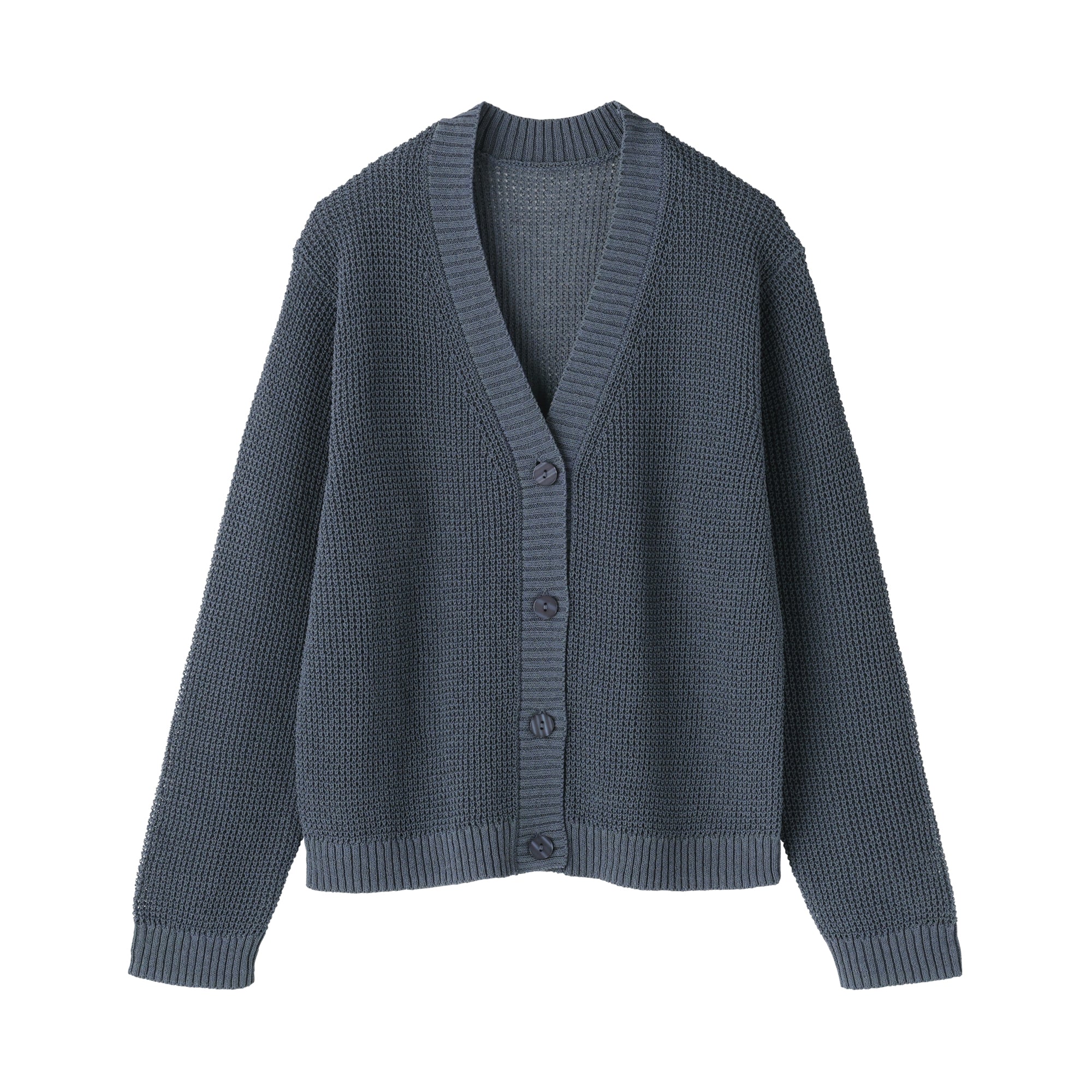 Women's Linen Blend Mesh V Neck Cardigan - Image 16