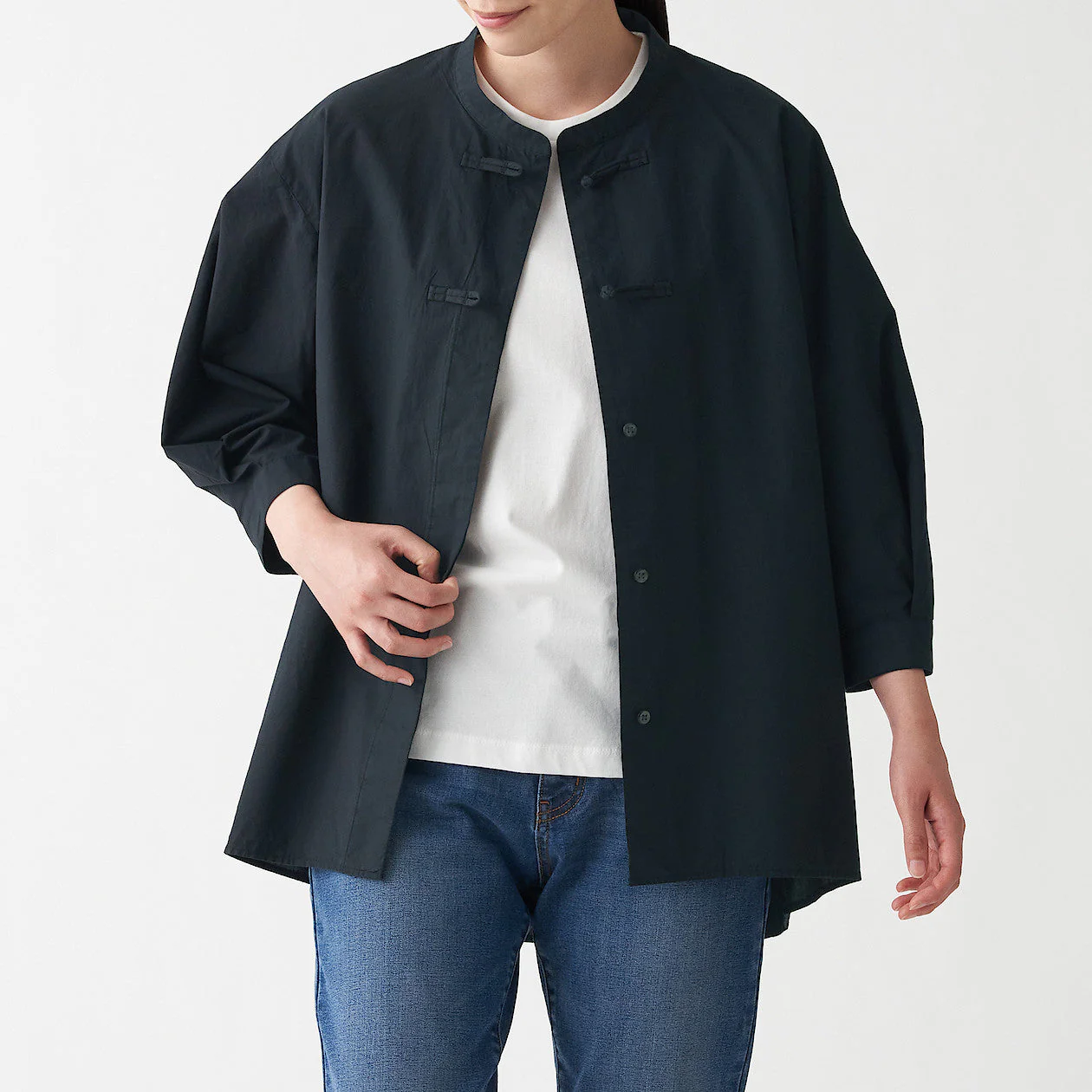 Women's Poplin 3/4 Sleeve Mid Length Shirt - Image 15