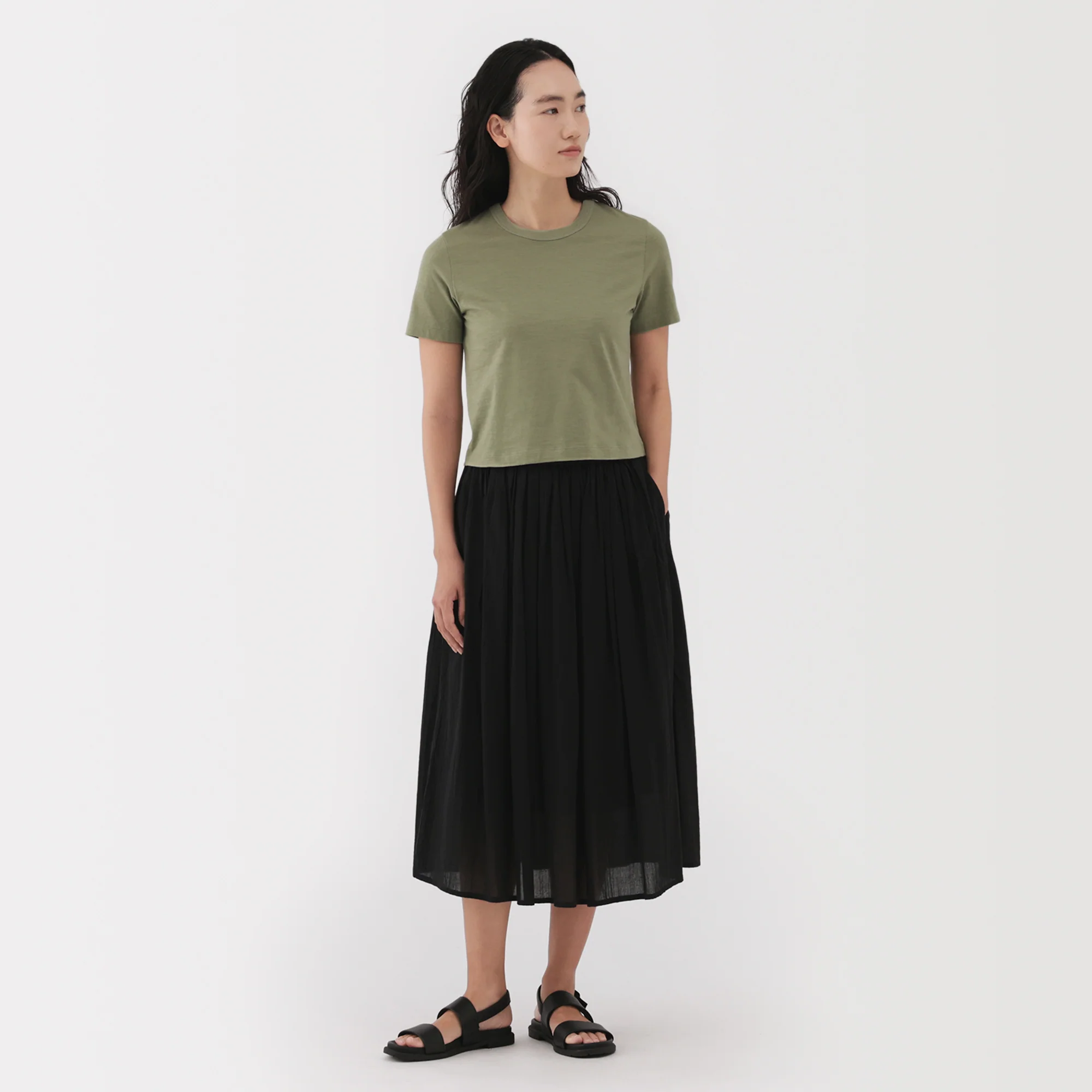 Women's Slub Yarn Crop T-Shirt - Image 25