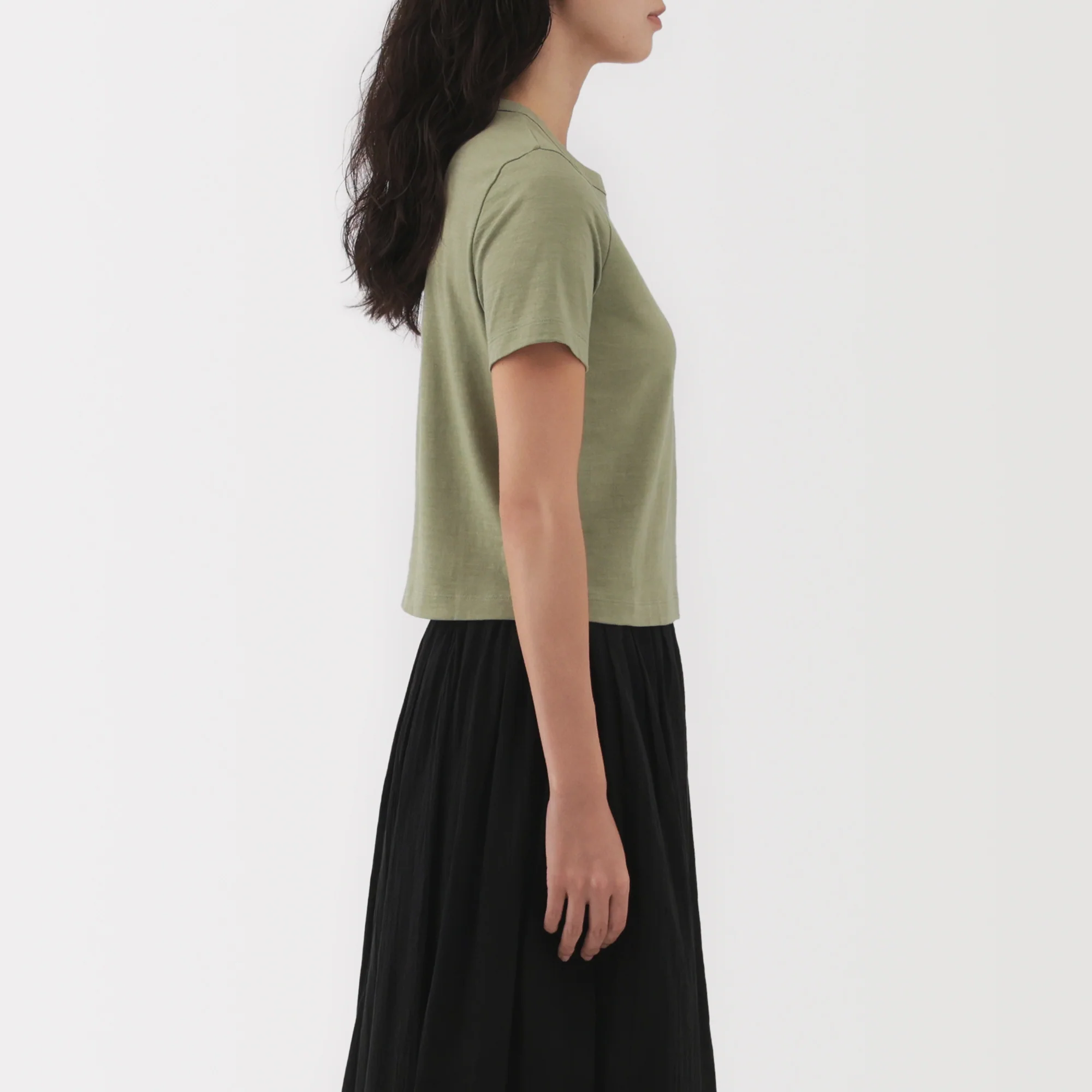 Women's Slub Yarn Crop T-Shirt - Image 26