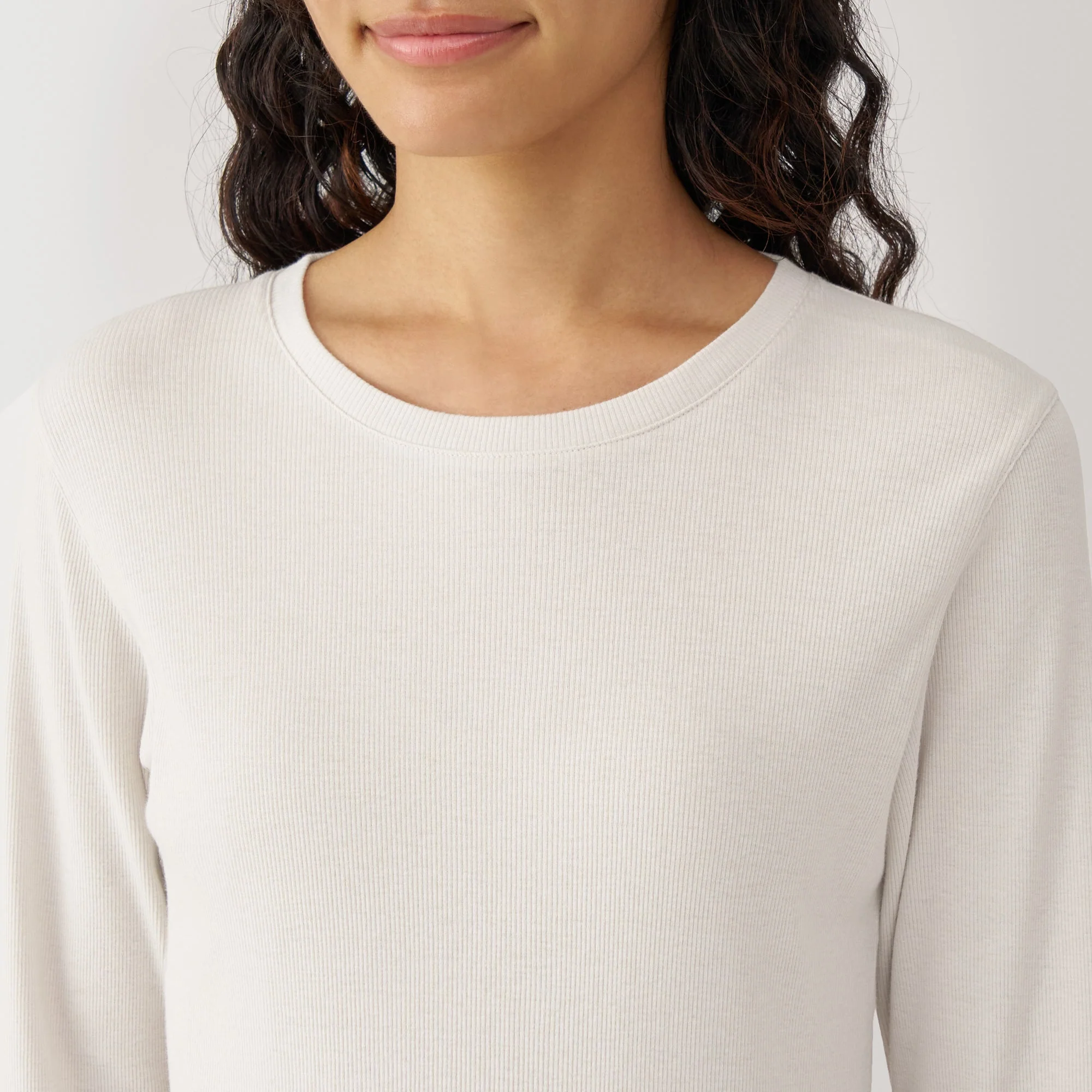 Women's Soy Fiber Blend Ribbed Crewneck T-Shirt - Image 20