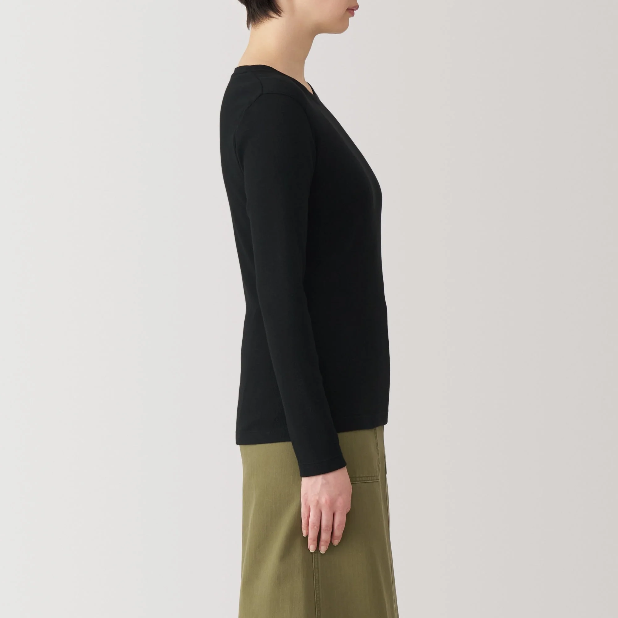 Women's Soy Fiber Blend Ribbed Crewneck T-Shirt - Image 5