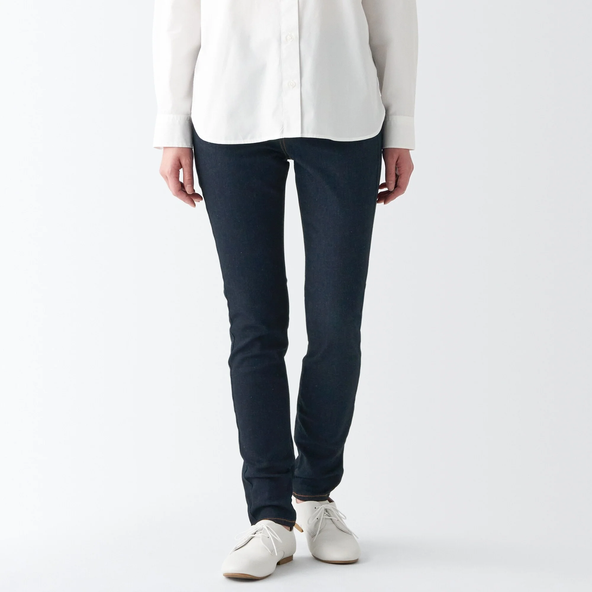 Women's Super Stretch Denim Skinny Pants Dark Navy (L 30" / 76 cm) - Image 3