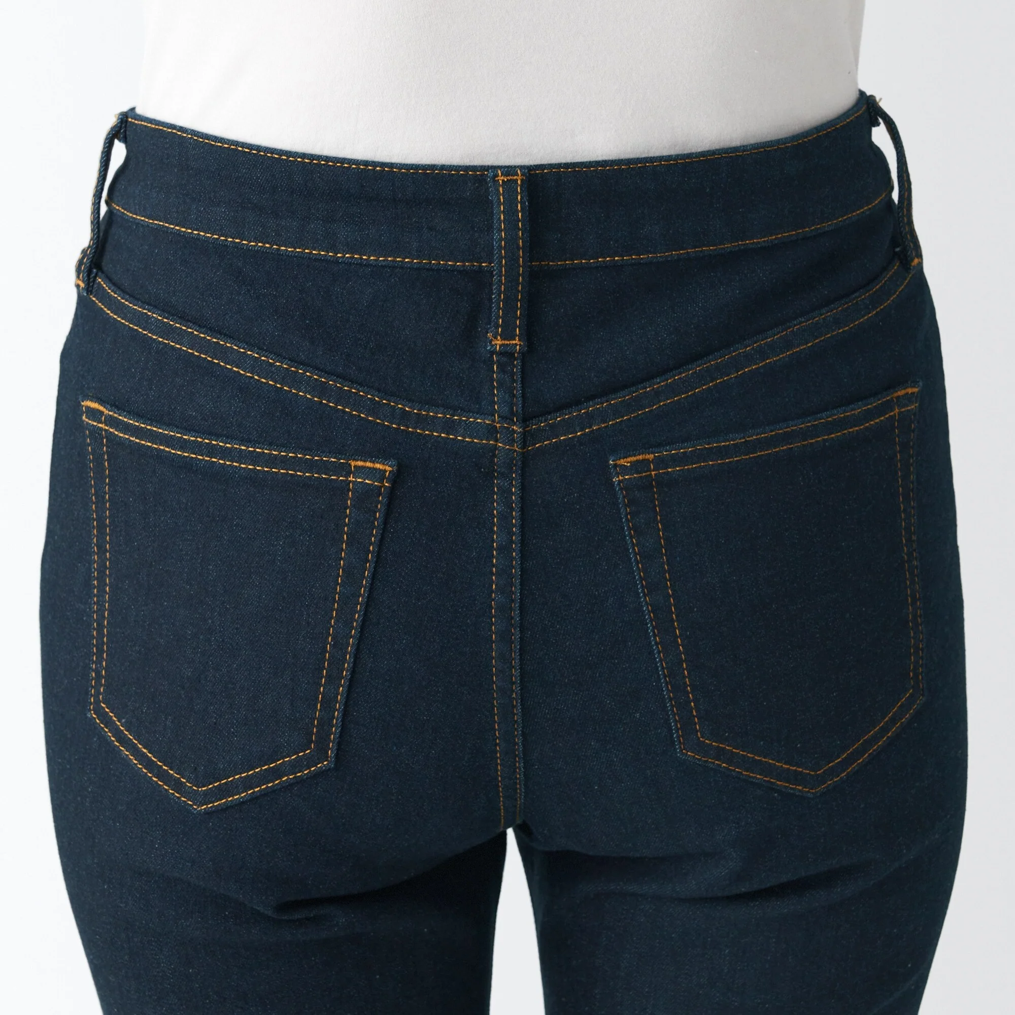 Women's Super Stretch Denim Skinny Pants Dark Navy (L 30" / 76 cm) - Image 8