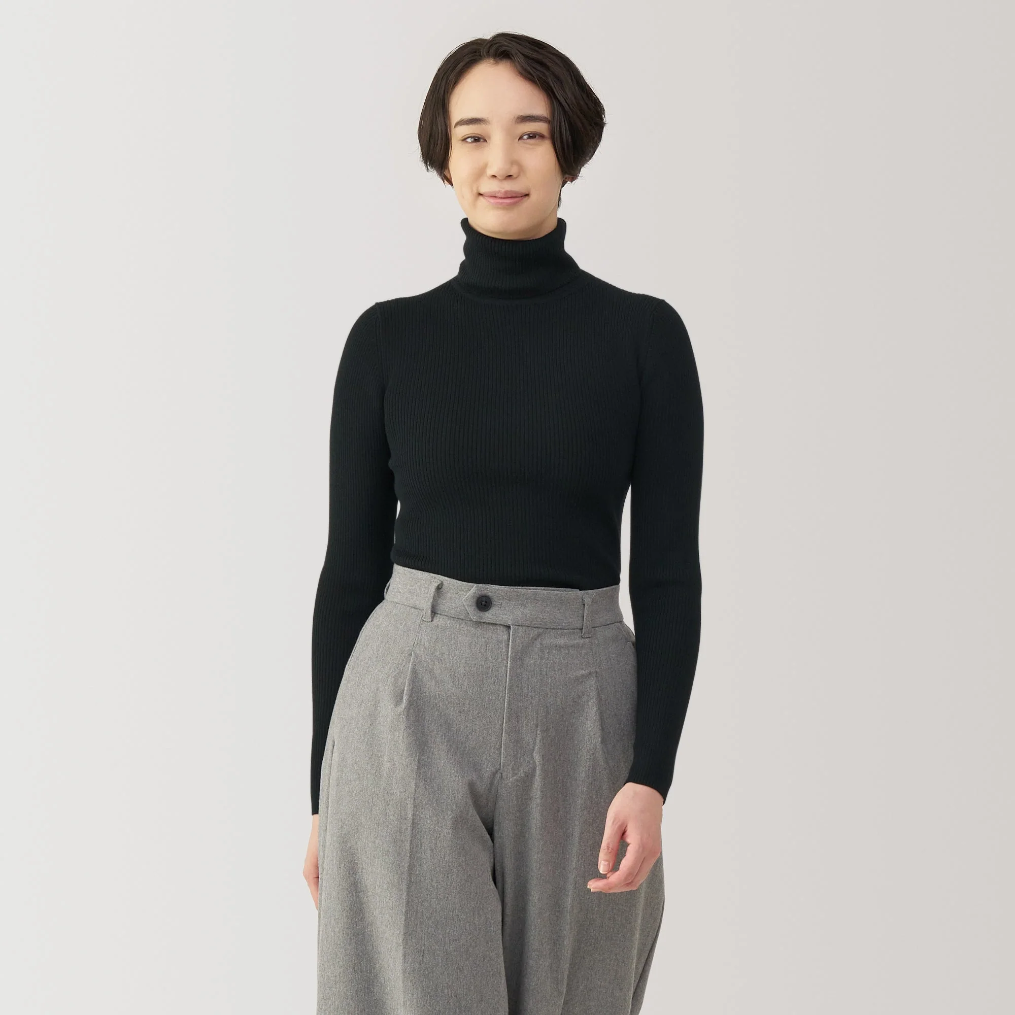 Women's Washable High Gauge Turtleneck Sweater - Image 24
