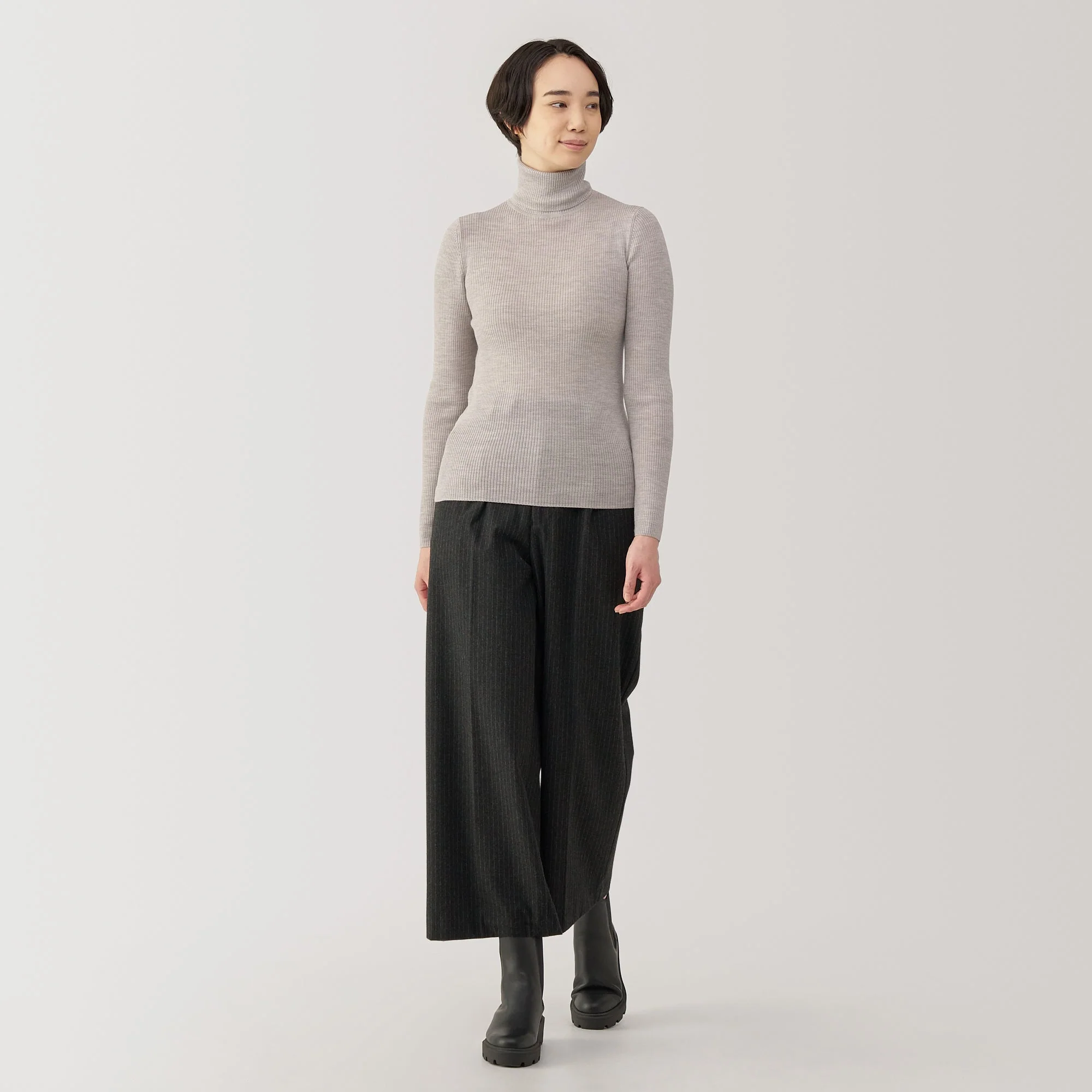 Women's Washable High Gauge Turtleneck Sweater - Image 32