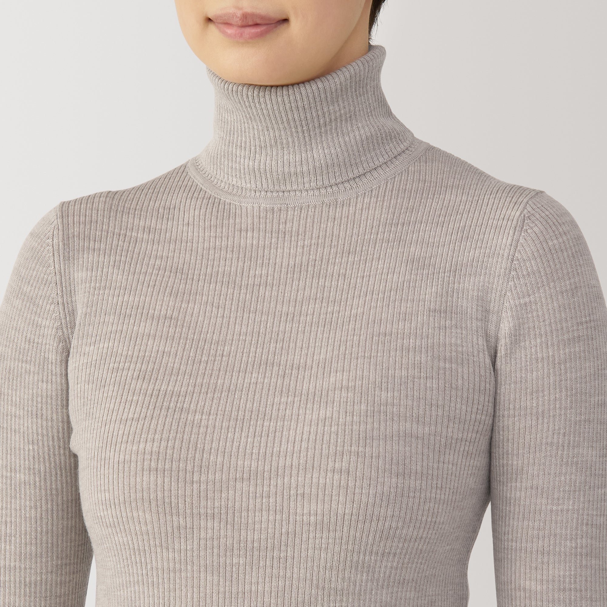 Women's Washable High Gauge Turtleneck Sweater - Image 35