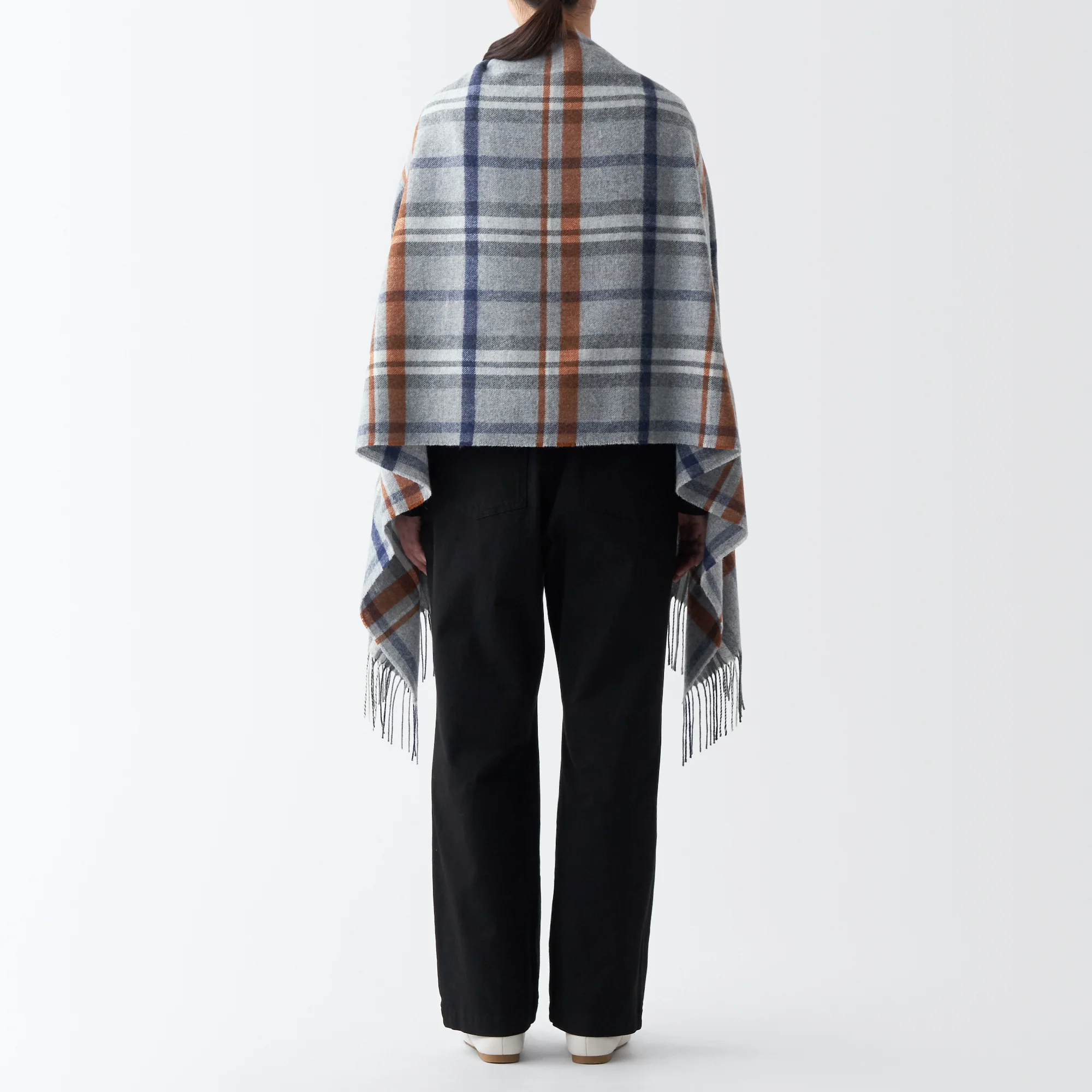 Wool 2-way Large Stole - Patterned - Image 25