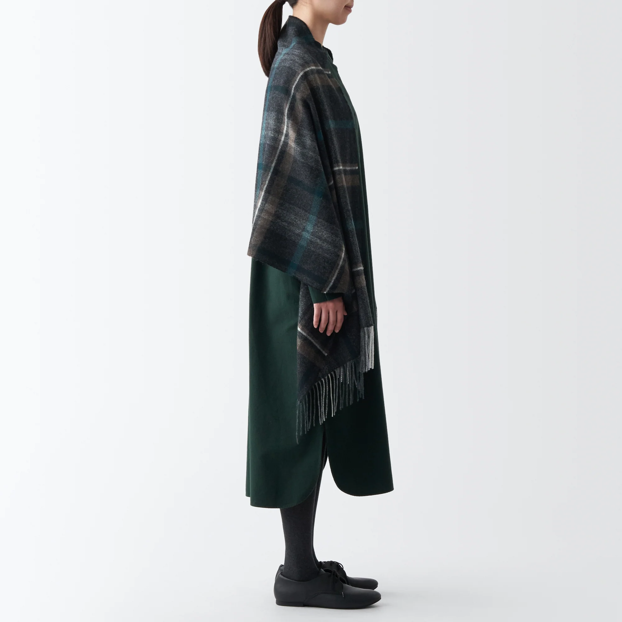 Wool 2-way Large Stole - Patterned - Image 33
