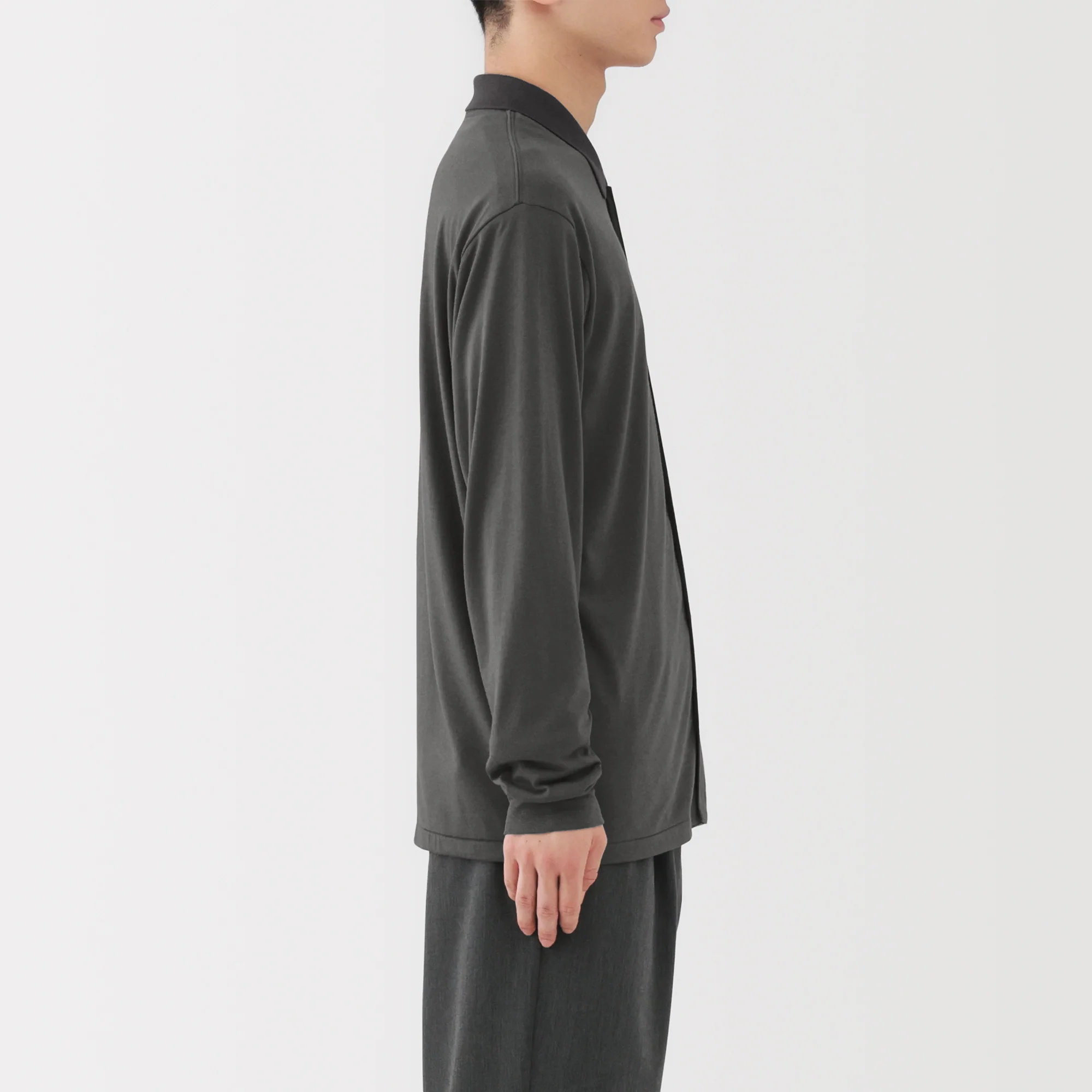 Wool Blend Shirt Cardigan - Image 12