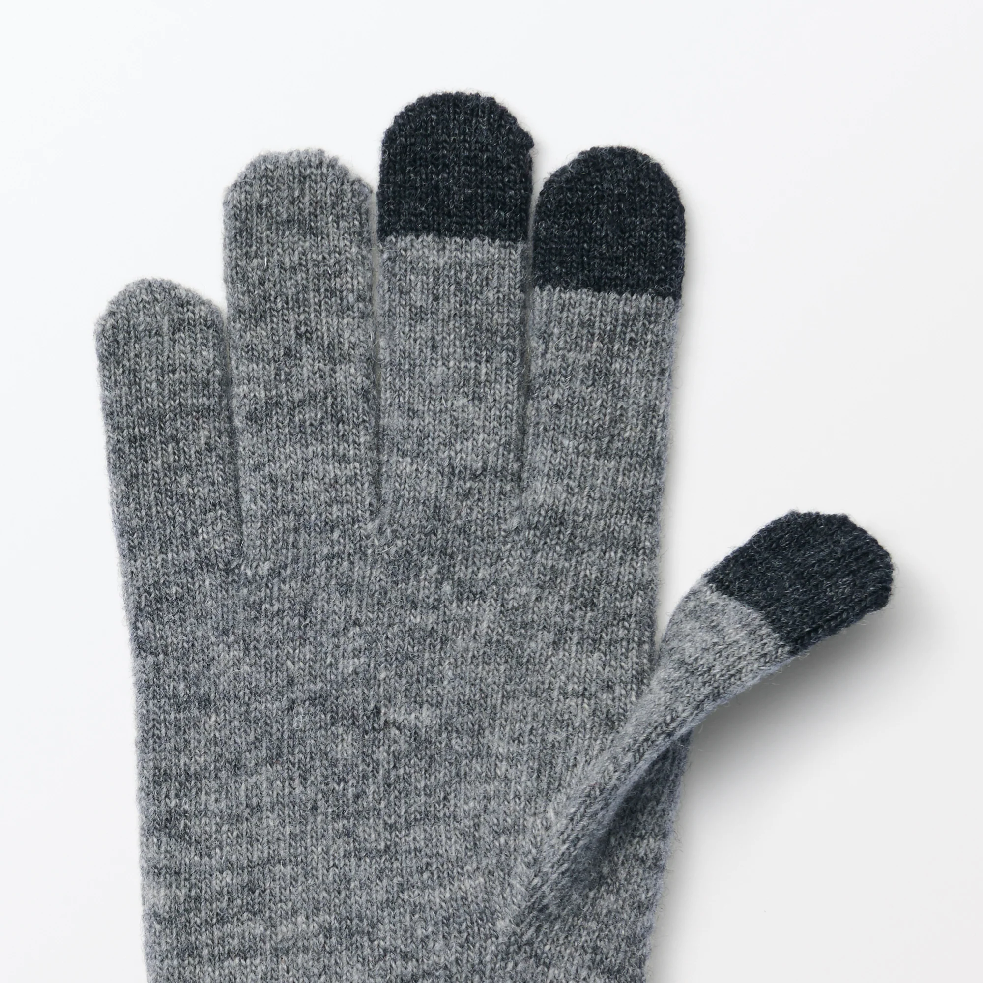 Wool Blend Touchscreen Bicolor Gloves - Image 10