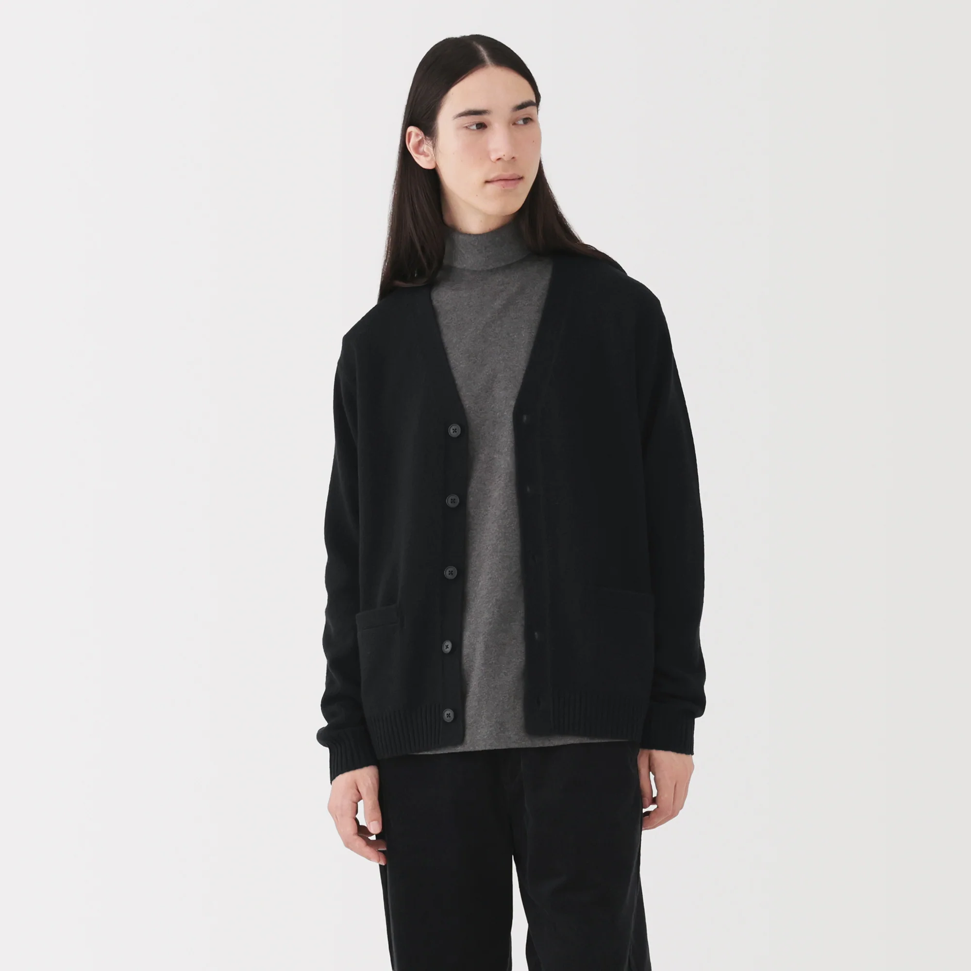 Wool V-Neck Cardigan - Image 19