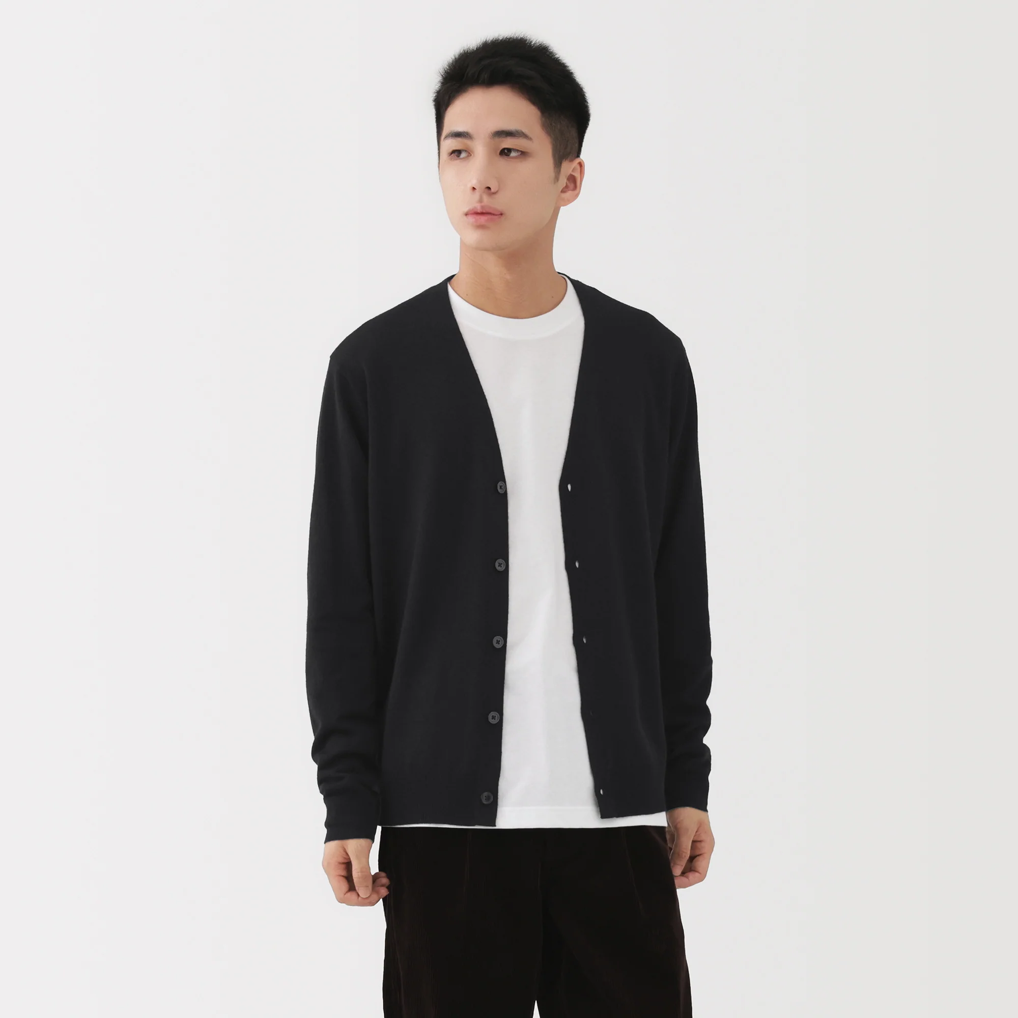 Wool V-Neck Cardigan - Image 10