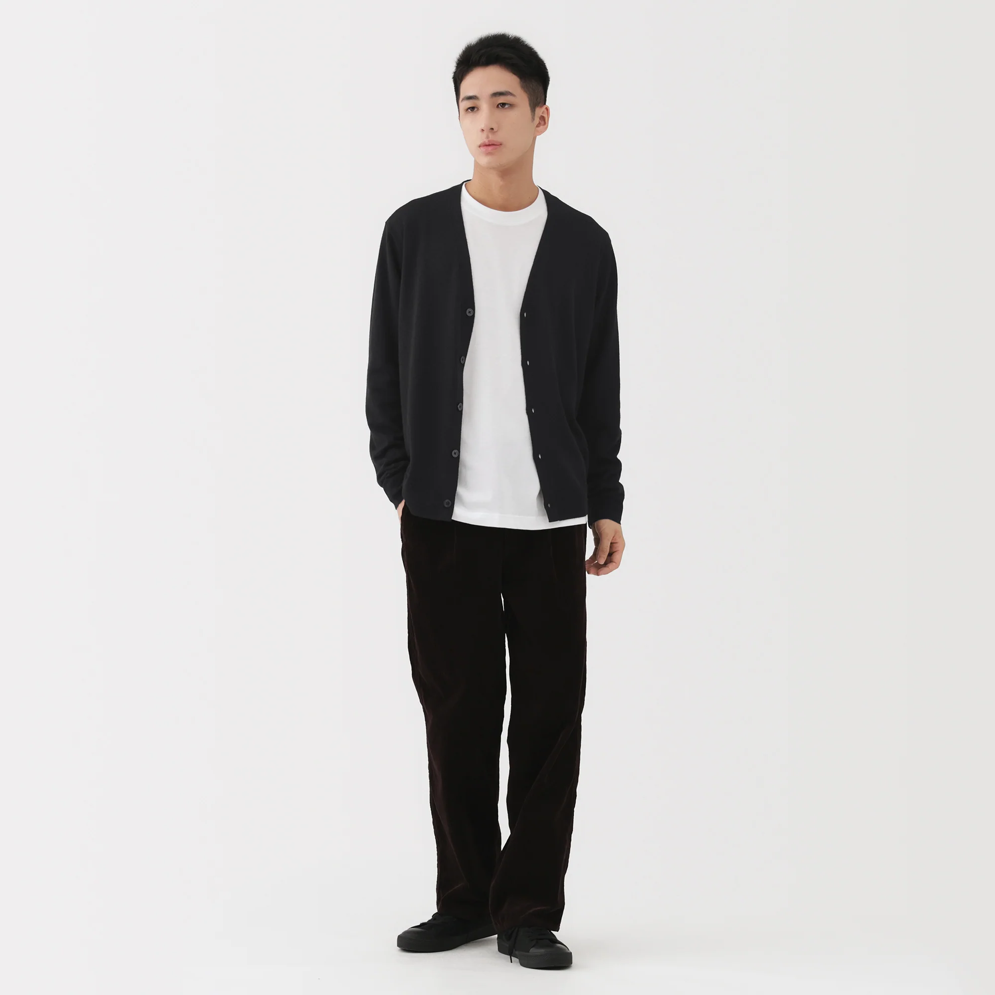 Wool V-Neck Cardigan - Image 11