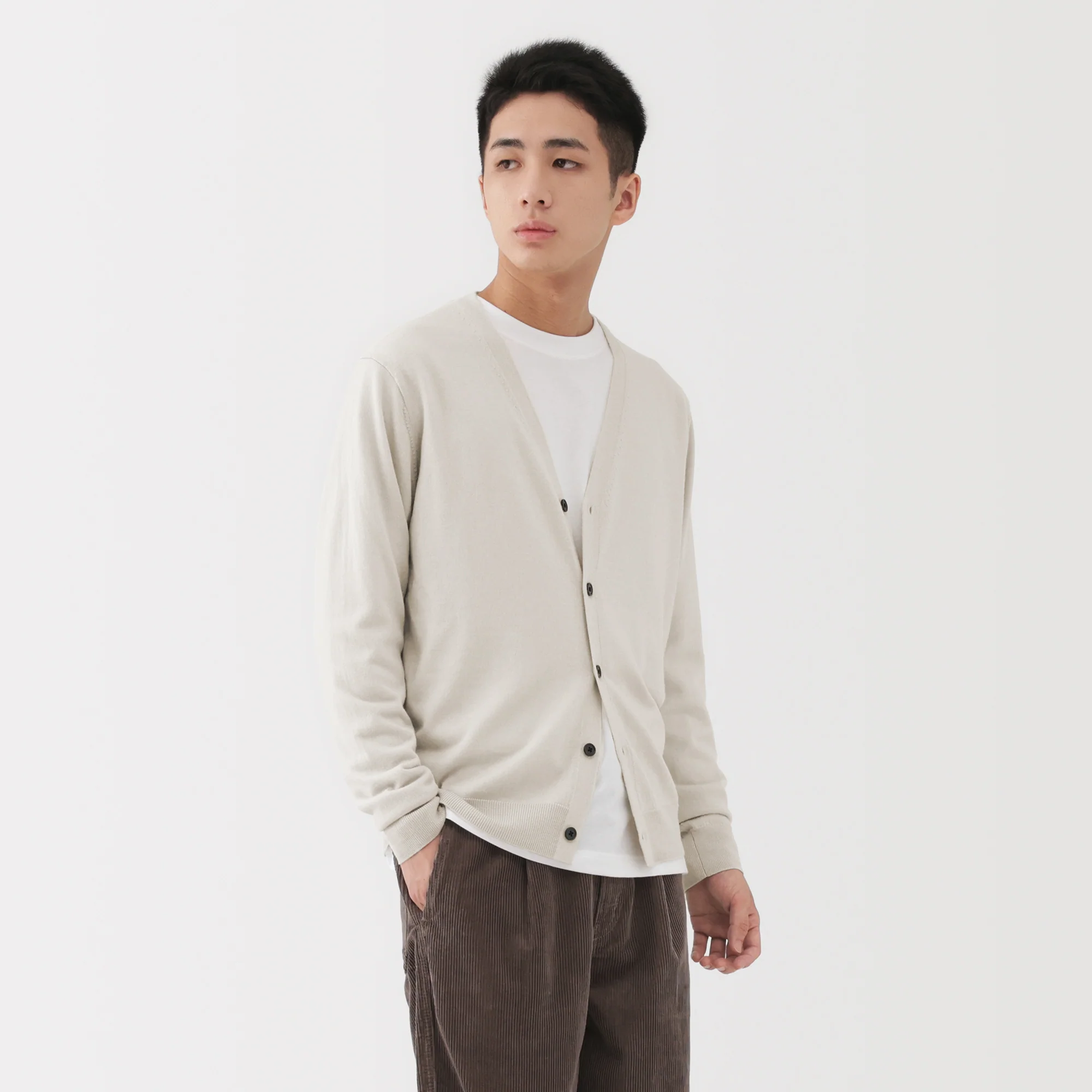 Wool V-Neck Cardigan - Image 17