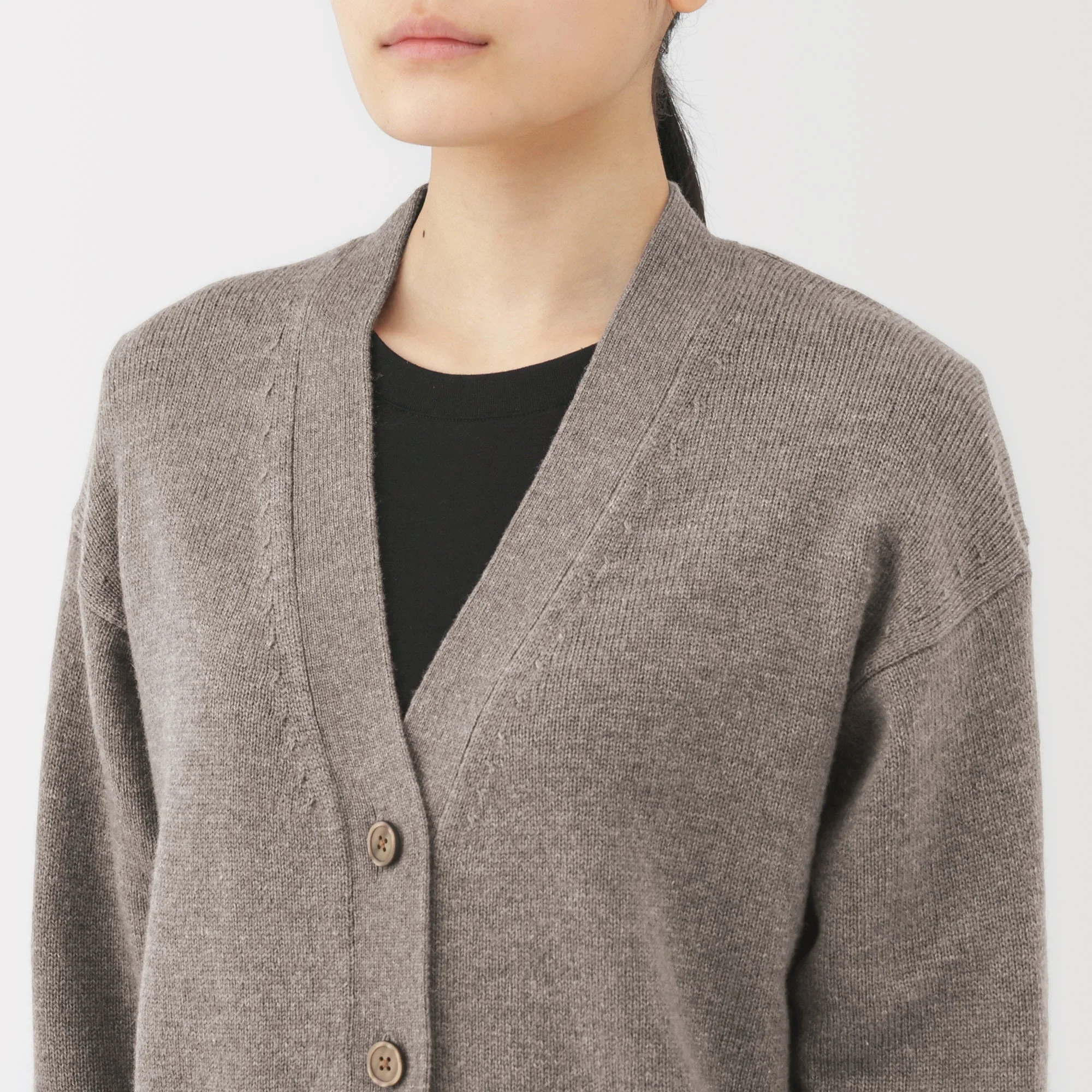 Wool V-Neck Cardigan - Image 15