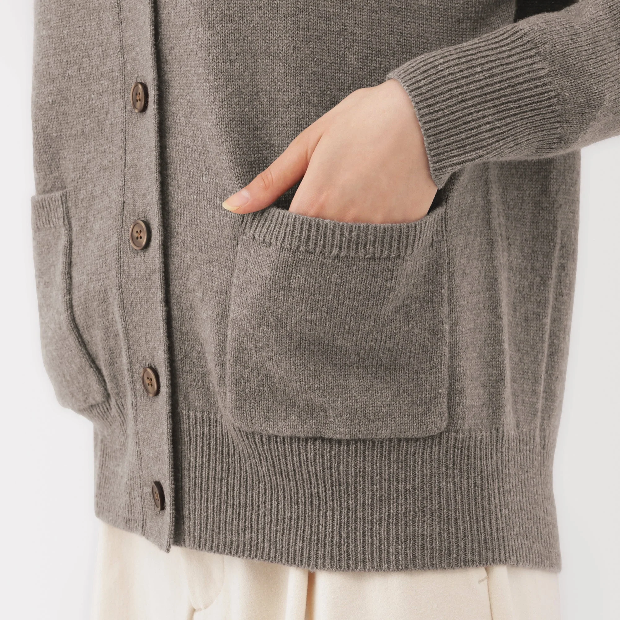 Wool V-Neck Cardigan - Image 24