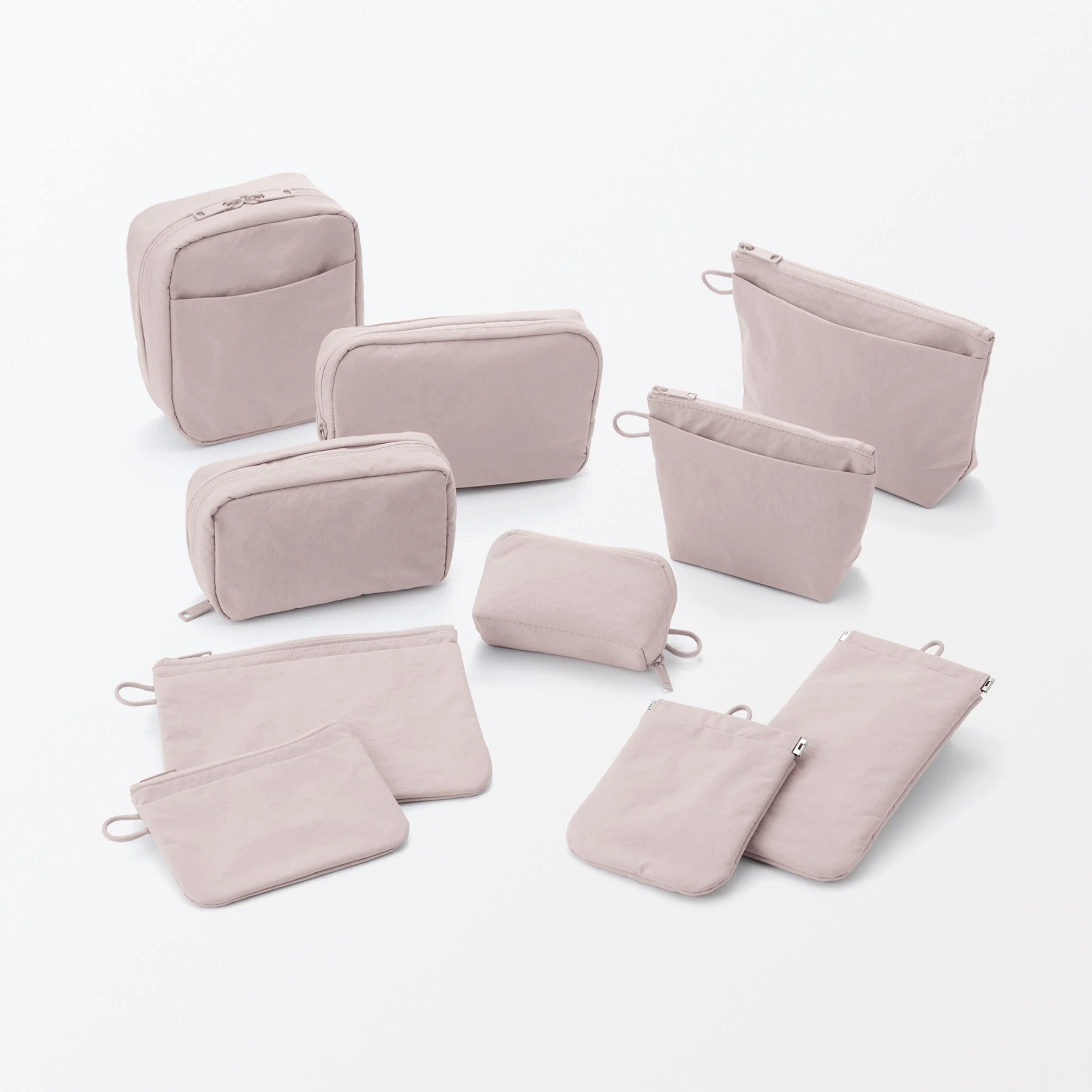 Wrinkled Nylon Self-Closing Flat Pouch - Small - Image 6