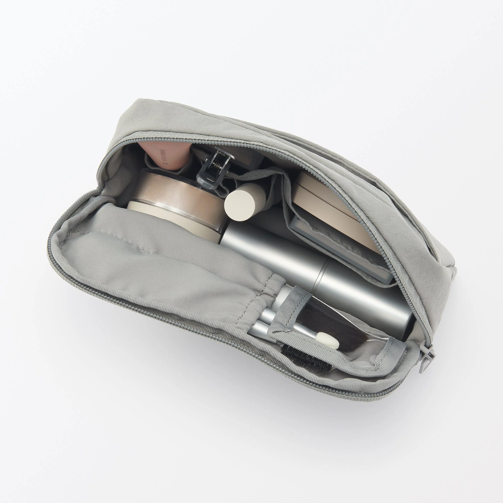Wrinkled Nylon Wide-Opening Pouch - Large - Image 9