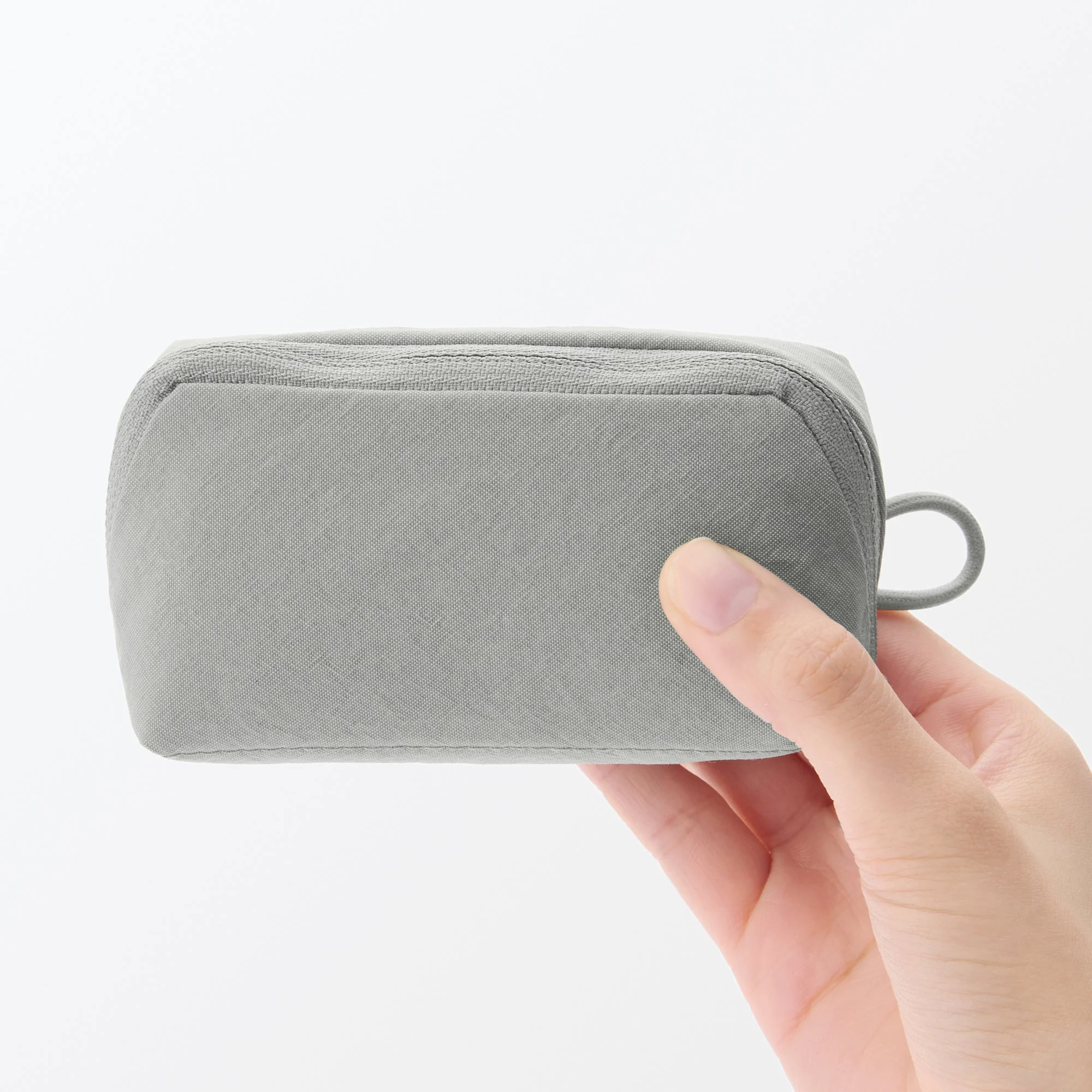 Wrinkled Nylon Wide-Opening Pouch - Small - Image 6