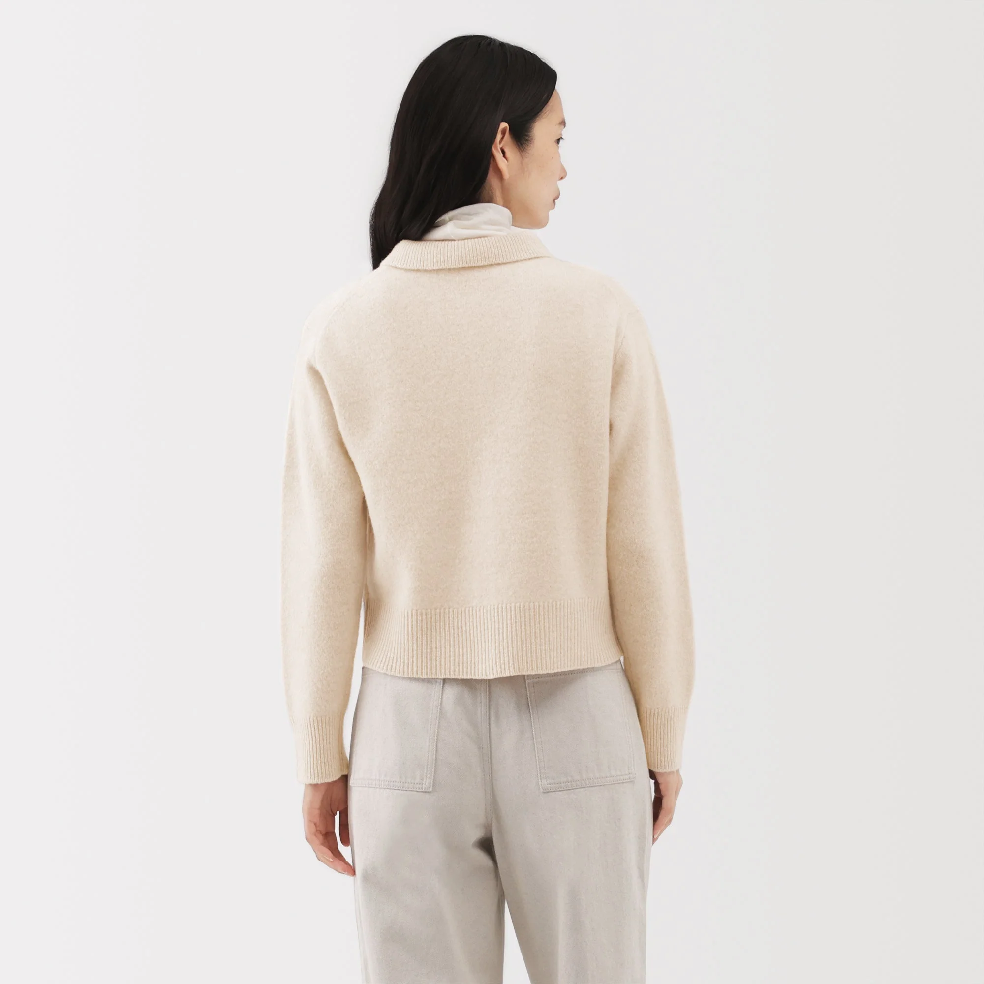 Labo Yak Wool Collared Cardigan - Image 13